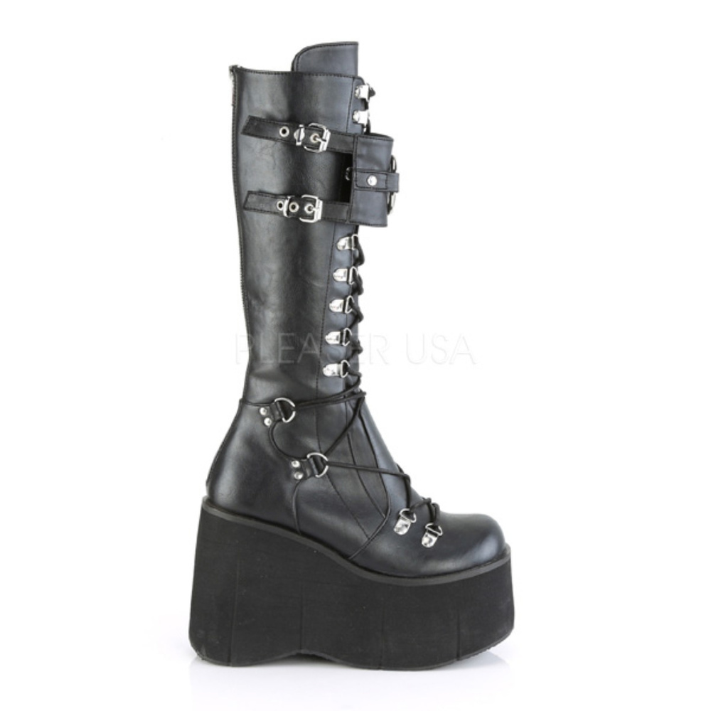Gothic Platform Lace Up Knee High Boots - Picture 5 of 5